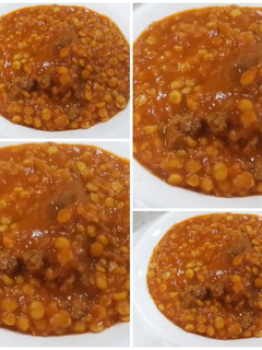 صورة لوصفة مرق لحم بالحمص المجفف