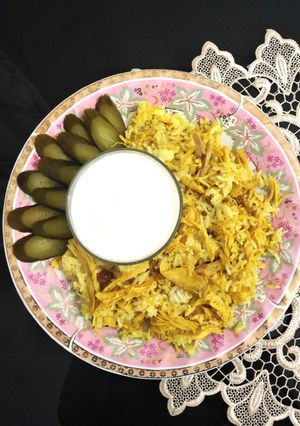 عکسی از دستور کشمش پلو با مرغ 🐔🍇🍛