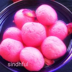 A picture of Rose Flavour  Pink Rasgullas.