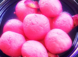 A picture of Rose Flavour  Pink Rasgullas.