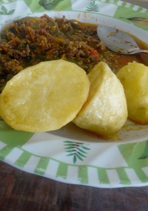 A picture of Fried Roasted Potatoes#festive contest Mombasa#.