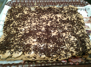 Una foto de Torta de galletas de chocolate y vino