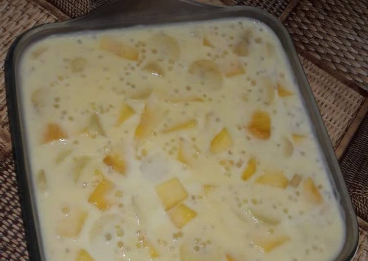 How to Prepare Speedy Mango sagudana custard