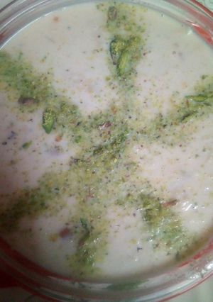 A picture of Mix dryfruits kheer.