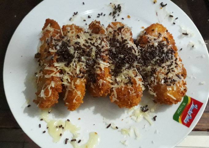 Pisang Goreng coklat keju crispy