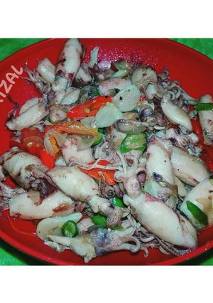 Foto resep Oseng cumi asin pedas