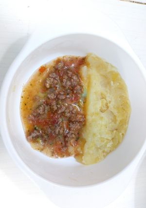 Foto resep Mpasi 7m+ Mashed potato bolognaise