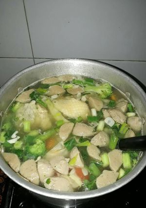 Foto resep Sop ayam bakso brokoli