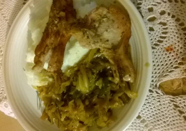 Brinjal cabbage with pork