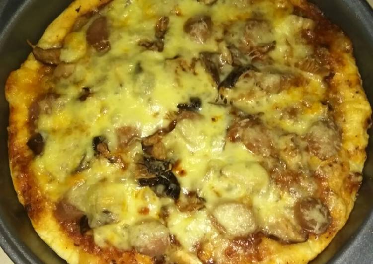 Bagaimana Menyiapkan Pizza jamur bolognese, Enak Banget