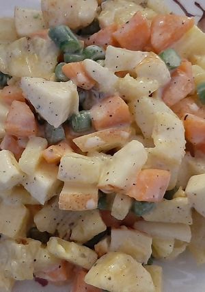 A picture of Russian salad.