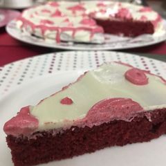 A picture of RED VELVET with Cream Cheese Frosting.