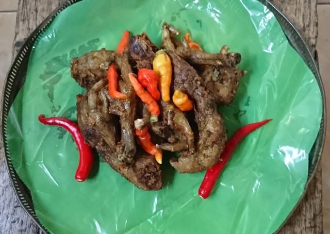 Ceker kepala ayam presto goreng