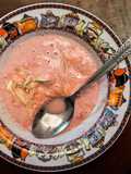 Es cream oatmeal strawberry + mangga