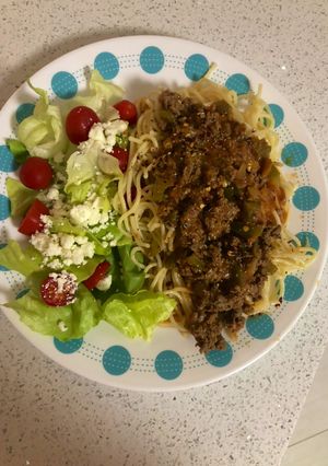 Una foto de Spaghetti con carne molida