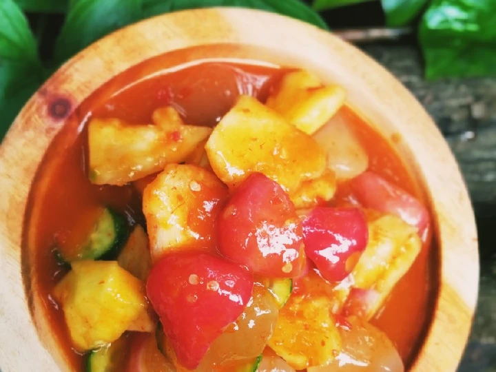 Langkah Mudah untuk Menyiapkan Resep Rujak aceh mangga harum manis yang Uenak Anti Ribet, Mantap Sekali