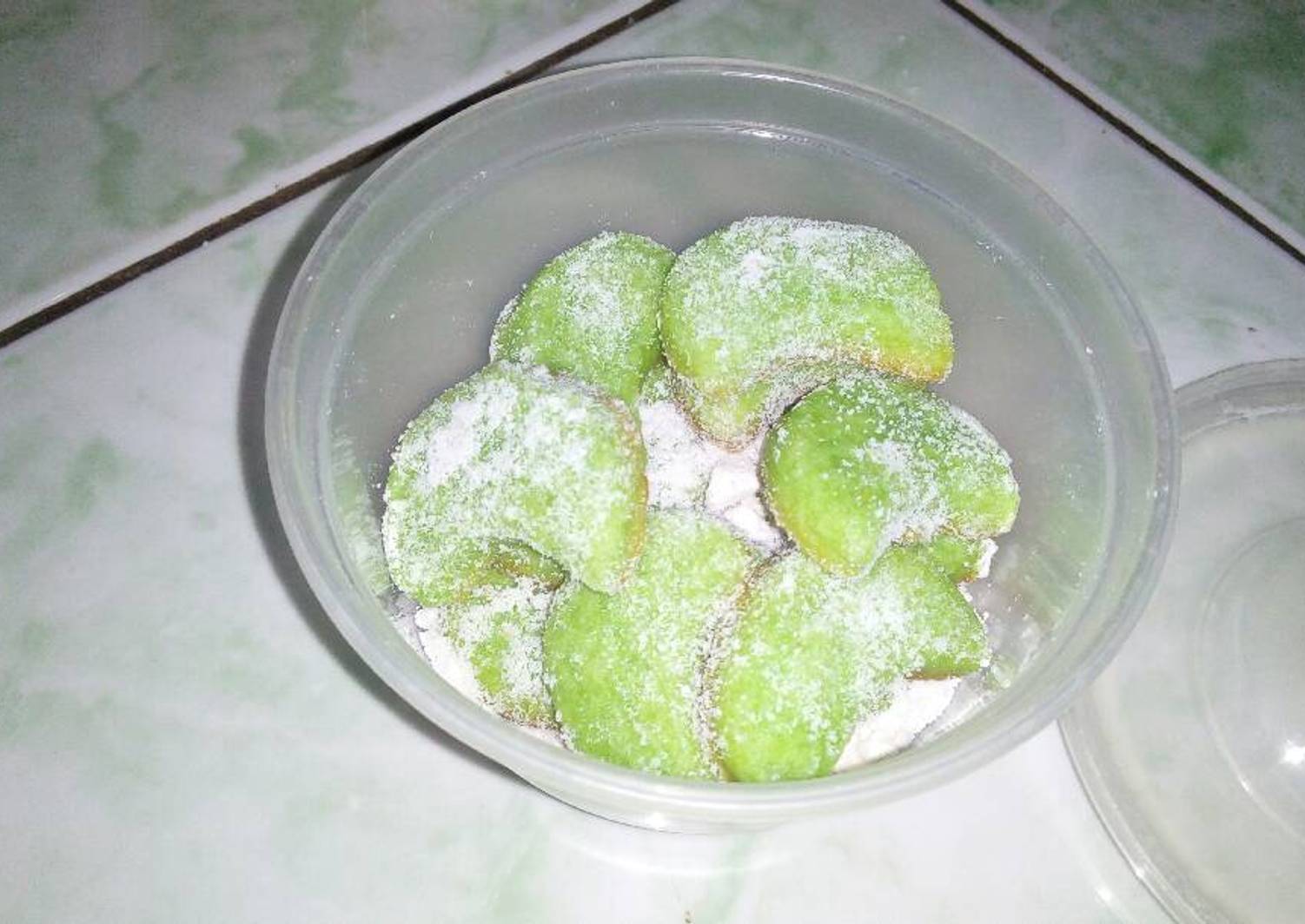 Resep 29. Putri salju pandan teflon eggless oleh Belia ...