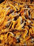Chicken and Mushrooms Alfredo Pesto Pasta