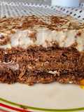 Postre de banana, dulce de leche y Chocolinas