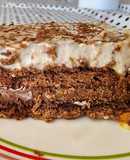 Postre de banana, dulce de leche y Chocolinas