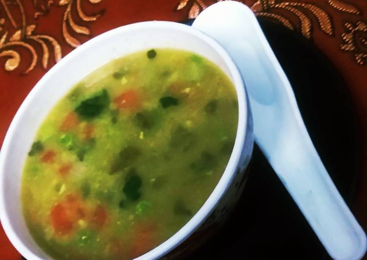 Simple Way to Make Favorite Peas And Corn Mixed Spicy Healthy Soup
