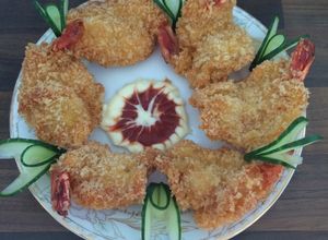 Hình của món Tôm tẩm bột chiên xù.