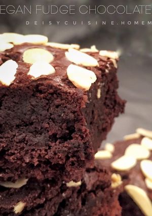 Foto resep Vegan Fudge Chocolate Brownies