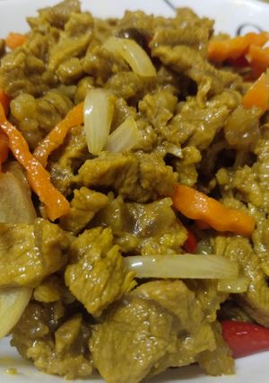 Gambar Daging Korban Goreng Kunyit