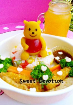 Foto resep 👶Nasi goreng keju topping mashed pumpkin🍚