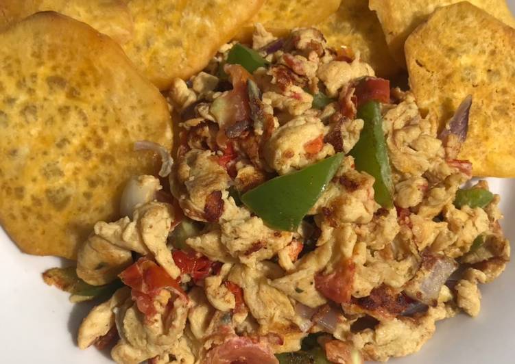 Fried sweet potatoes with scrambled eggs #sweetpotatoes Fried sweet potatoes with scrambled eggs #sweetpotatoes