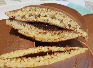Una foto de Dorayaki (Hotcake Japonés)