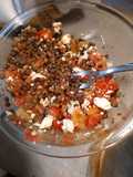 Tj's bruschetta with feta cheese and lentil