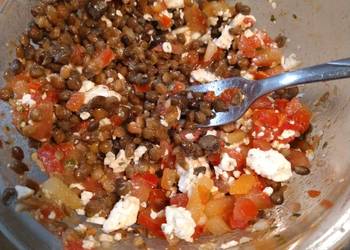Easiest Way to Cook Appetizing Tjs bruschetta with feta cheese and lentil