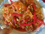 (14) Ayam goreng tepung saos asam manis
