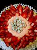 Torta de bavaroise con Frutilla y galletas