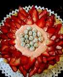 Torta de bavaroise con Frutilla y galletas