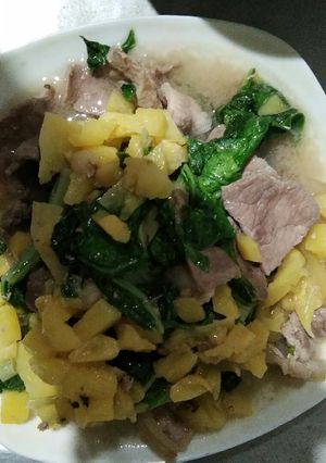 Hình của món Thịt bò kho dứa cải thìa.