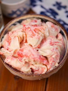 A picture of Chunky Crab Stick Appetizer with Supreme Sauce.
