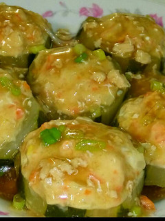Foto resep Timun isi daging kukus