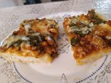 Gluténmentes, tojásmentes, spenótos pizza