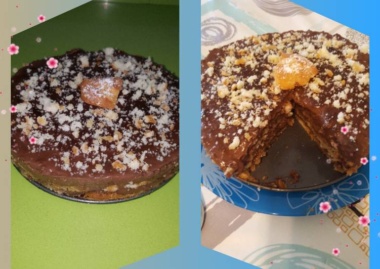 Tarta de magdalenas y chocolate