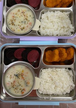Foto resep Chiken cream soup ala KFC untuk bekal sekolah anak