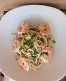 Spaghetti con camarones