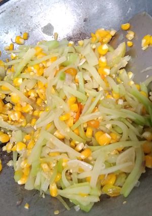 Foto resep Tumis labu Siam jagung manis #bikinramadhanberkesan