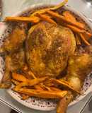 Pollo al horno en freidora de aire