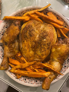 Una foto de Pollo al horno en freidora de aire