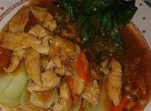 Foto resep pokcoy saus filed ayam