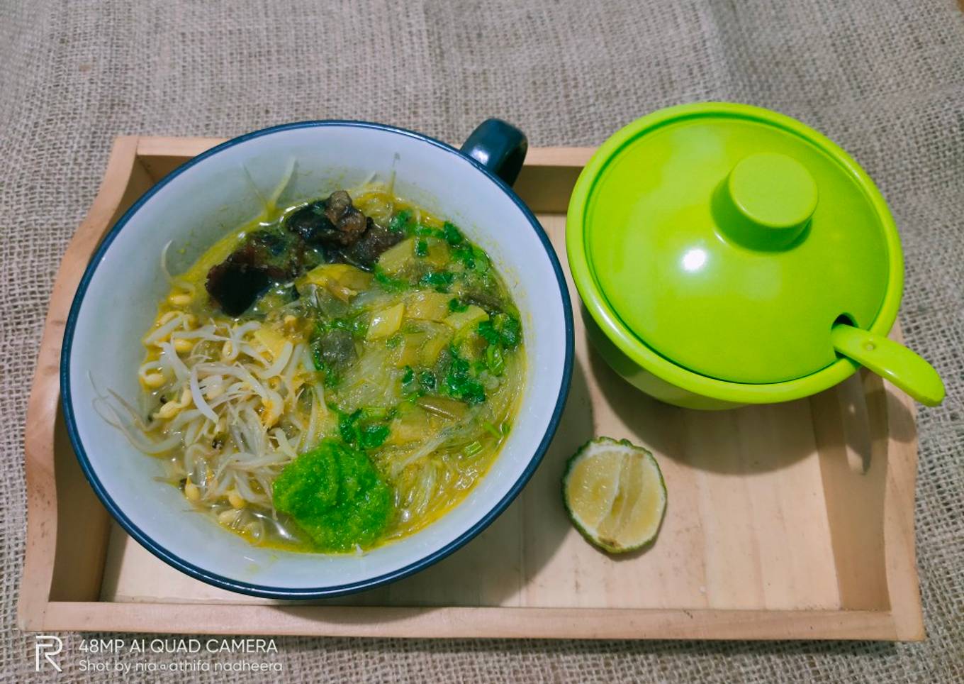 Soto dendeng sapi kriuk