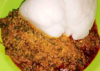 Ready to Serve Tuwon Shinkafa with Egusi Soup Delicious Nutritious