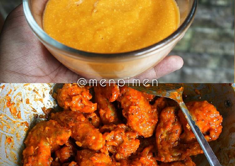 Resep Spicy Chiken Wings With Cheese Sauce Yang Lezat
